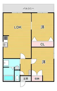 フリーダム6【2階】の間取り