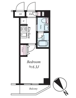 SIN-City町屋【4階】の間取り