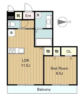 第1コスモスヴィラ【3階】の間取り