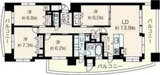 PRIME URBAN円山北四条【10階】の間取り