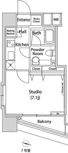 ファーストリアルタワー新宿【16階】の間取り