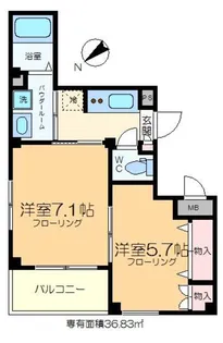 アベニュー さくら【7階】の間取り