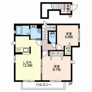 シャーメゾン呉竹【2階】の間取り