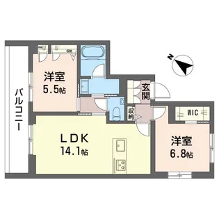 ガーデン片倉【2階】の間取り