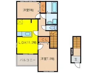 KUKUNA【2階】の間取り