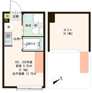 ハーモニーテラス向山【1階】の間取り