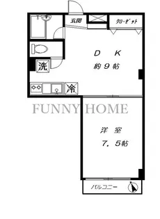 シャトー梅ヶ丘【4階】の間取り