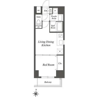 ルクレ墨田緑I【6階】の間取り