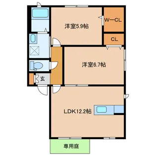 Sunny Garden【2階】の間取り