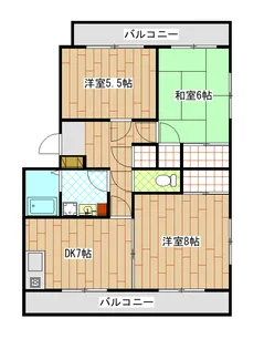 サンハイツ香川【3階】の間取り