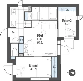 SUCCEED RESIDENCE KAMEIDO【2階】の間取り