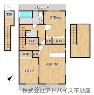 ウィスタリア大川【2階】の間取り