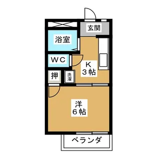 ファミールオガワ B【2階】の間取り