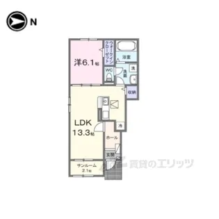 カレント綾部【1階】の間取り