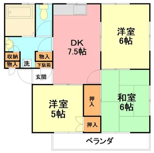 新倉ハイツ【2階】の間取り