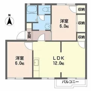 ハイツ美津野【2階】の間取り