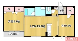 クレオール鶴見2番舘【2階】の間取り