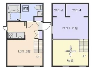 プリマクレビア【1階】の間取り
