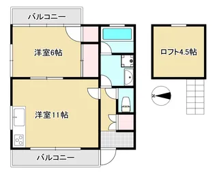 クレスト田上台【2階】の間取り