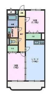 レピエス B【2階】の間取り