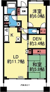 CASSIA横濱ガーデン山【5階】の間取り