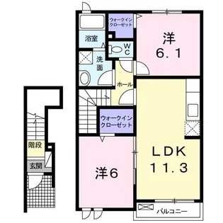 サフラン【2階】の間取り