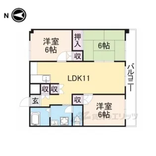 矢追マンション【3階】の間取り