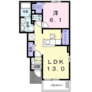 プリムローズ 弐番館【1階】の間取り