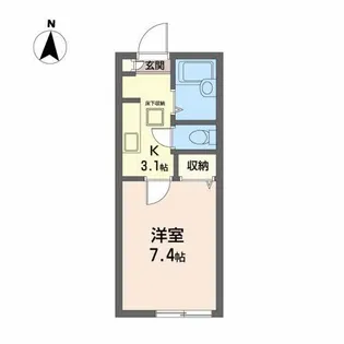 Estudio貝ヶ森【1階】の間取り