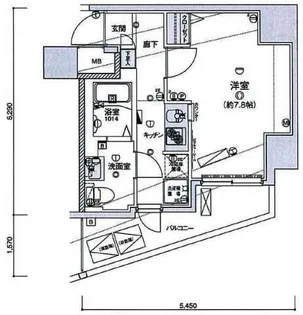 リヴシティ王子神谷【9階】の間取り