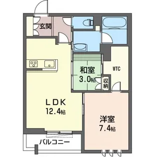 ナンバーアンフィニ【3階】の間取り