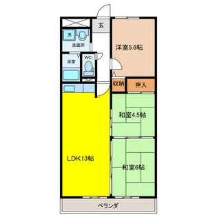 ラ・プエルタ・フェリス【3階】の間取り
