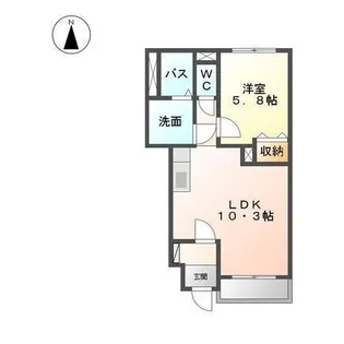 ヴァンベール 臼杵【1階】の間取り