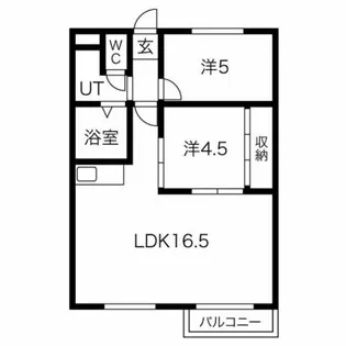 パークハイツ【1階】の間取り