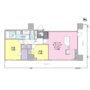 ウィスティリア伝馬町タワ-レジデンス【11階】の間取り