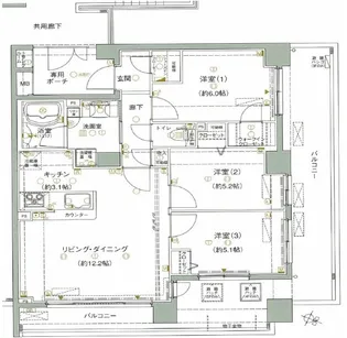 パテラ多摩境【5階】の間取り