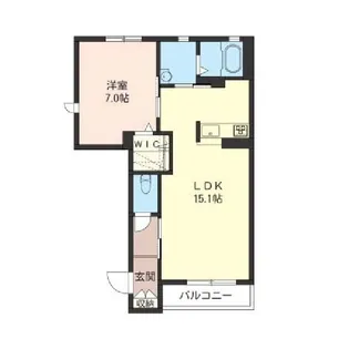 アルブル三橋【1階】の間取り