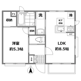 シャンベルタン【1階】の間取り