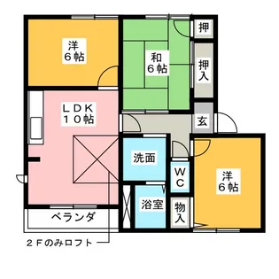 グランシャリオ D棟【2階】の間取り