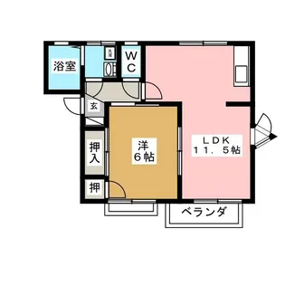 サンクレストA【1階】の間取り