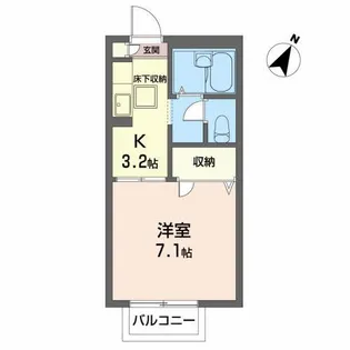 ジュネス山の寺I【1階】の間取り