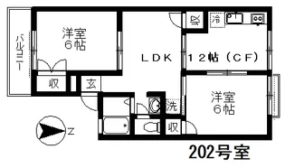 セジュールホーコー【2階】の間取り