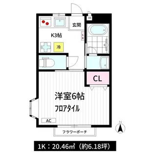 コモハウス南台【1階】の間取り