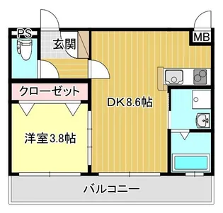 リファレンス中央町【8階】の間取り