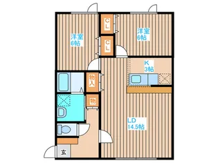 サニーハウス白石中央【2階】の間取り