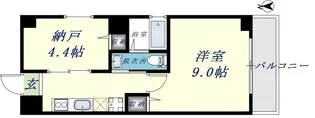 グランシアター高井田【9階】の間取り