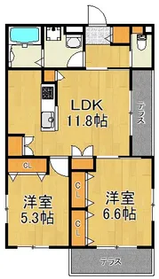 プルミエール 三ッ池公園【1階】の間取り