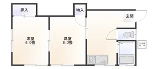 たるば荘【2階】の間取り