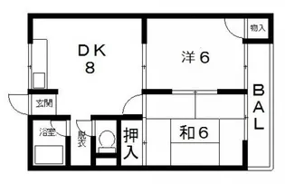 楠根スカイハイツ【1階】の間取り