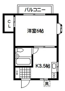 コーポシムラ【2階】の間取り
